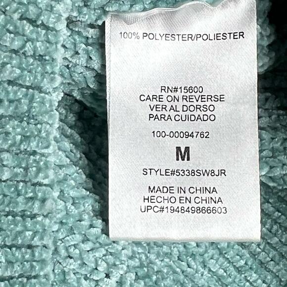 MY MICHELLE Puff Sleeve Knit Pullover Cropped Sweater Strappy Back Green Size M - Picture 6 of 7
